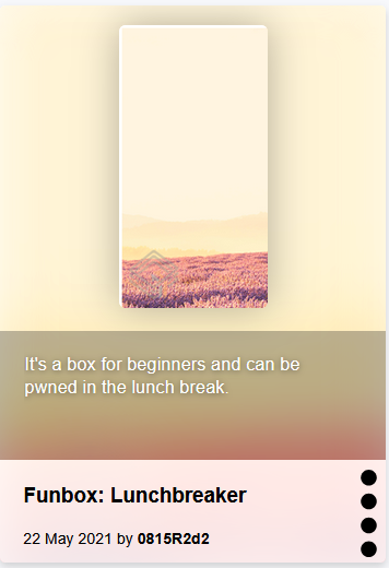 Funbox8 - Lunchbreaker